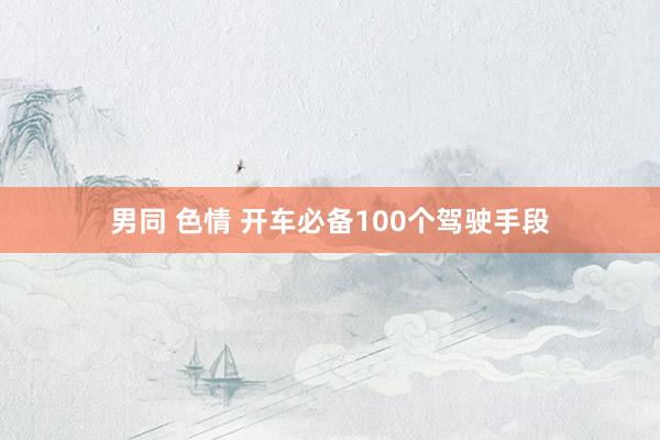 男同 色情 开车必备100个驾驶手段