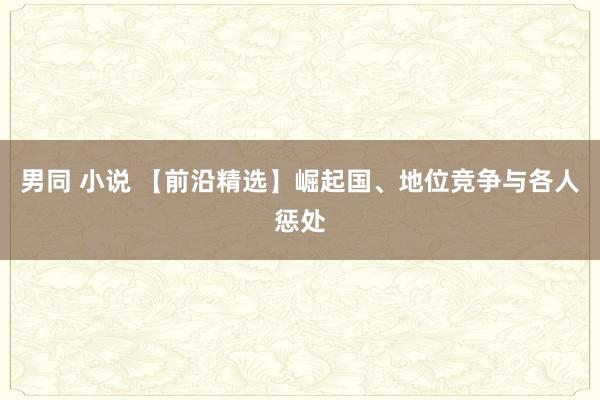 男同 小说 【前沿精选】崛起国、地位竞争与各人惩处